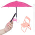 Adjustable Universal Cell Phone Umbrella Stand, Anti-Glare Cover Sun Shield, Outdoor Phone Sunshade Holder (Pink)