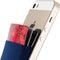 Sinjimoru Basic Cell Phone Wallet Stick on, Adhesive Stretchy iPhone Wallet, Sinji Pouch Basic 2 Navy