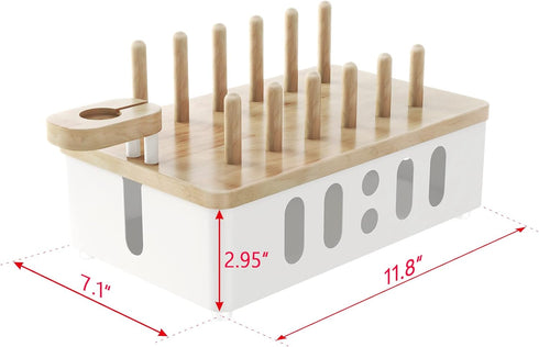 Charging Station for Multiple Devices, New Upgrade Wood Charging Station for Phone, Tablet, Smart Watch