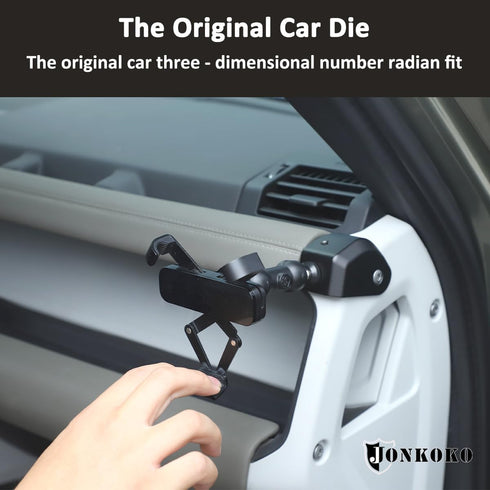 Aluminum Alloy Dashboard Side Mobile Phone Holder Trim Compatible with Land Rover Defender 90 110 130 2020-2024, Car