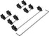DUROCK V3 Plate Mount Stabilizer, Pre-clipped Stem for Minimum Wire Wobble 2U 6.25U 7U Keyboard Stabilizers (V3 Nero