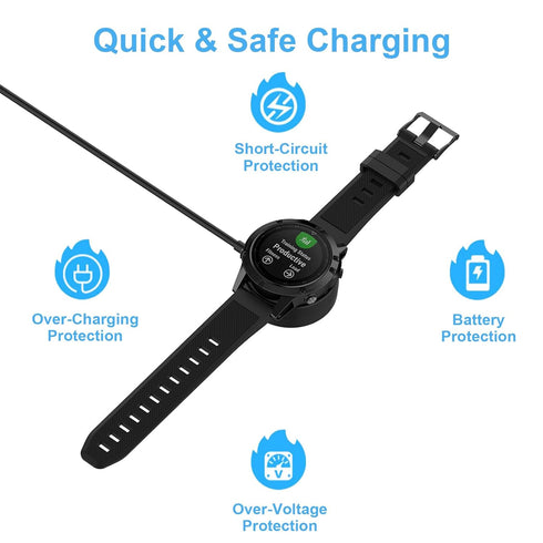 COSOOS 2-Pack USB-C Charging Cables for Garmin, 1m Long & 30cm Short Charging Dock for Fenix 7 6 5, Vivoactive 5 4 3