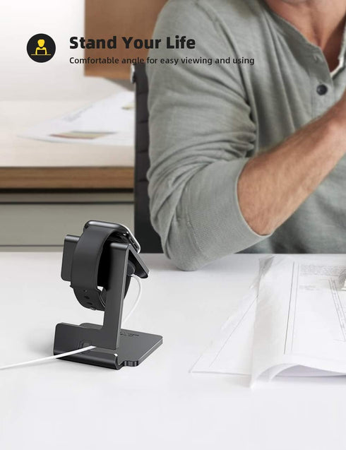 Lamicall Stand for Apple Watch, Charging Stand - Desk Watch Stand Holder Charging Dock Station compatible with Apple