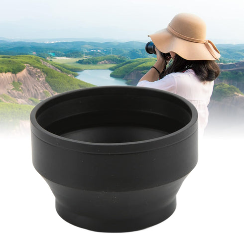 49mm/52mm/55mm/58mm, Universal Camera Lens Hoods Fits for Collapsible Rubber Digital Lens Hood DSLR Lens Shade