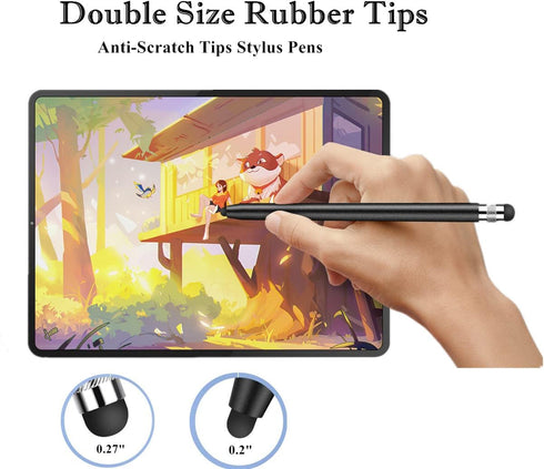 Stylus Pens for Touch Screens(4-Pack), Sensitivity & Precision Stylus Pens for iPhone/iPad/Samsung Galaxy/Tablets and All capacitive Touch Screen Devices + 8 Replaceable Rubber Tips