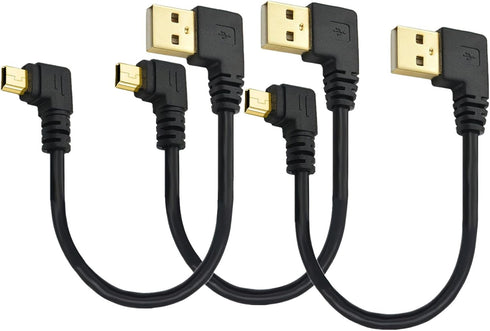 Herfair Dash Cam Cable Right Angle USB to Mini USB Cable Power