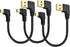 Herfair Dash Cam Cable Right Angle USB to Mini USB Cable Power