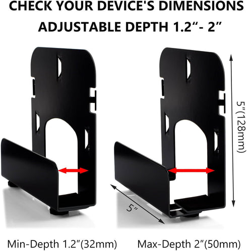 Gmailmall Cable Box Wall Mount Modem Mount Adjustable Wall Mount for Most Small Media PlayersRoku, Amazon Fire TV
