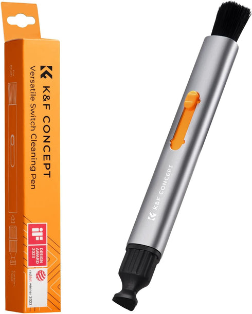 K&F Concept Multifunctional Lens Pen, Aluminum Alloy Body, Carbon Head for Canon, Nikon, Sony Camera Cleaning