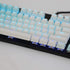 YMDK Double Shot 104 Dyed PBT Keyset for Cherry MX Switches Mechanical Keyboard, Blue White Gradient (Only Keycap)