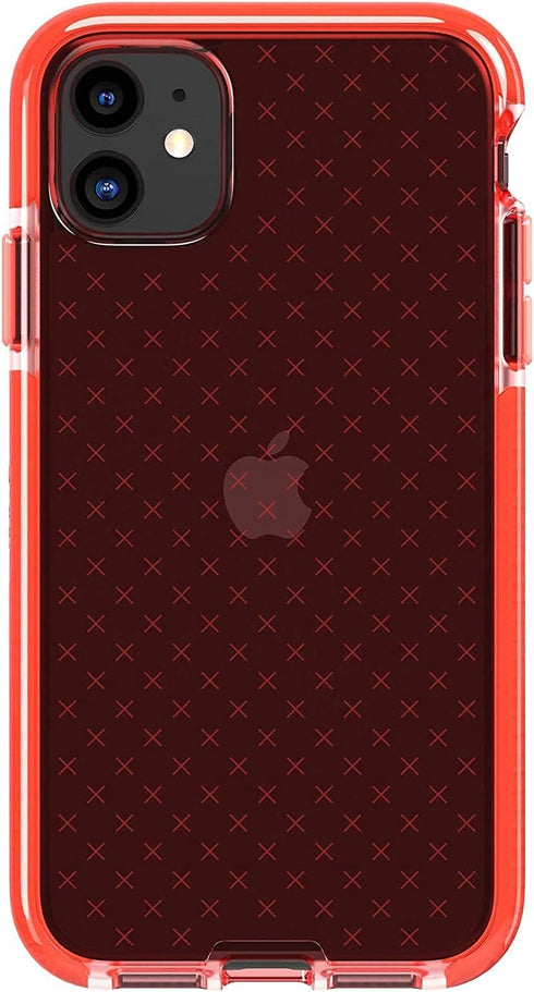 tech21 Evo Check Phone Case for Apple iPhone 11, 12 ft. Drop Protection, Coral