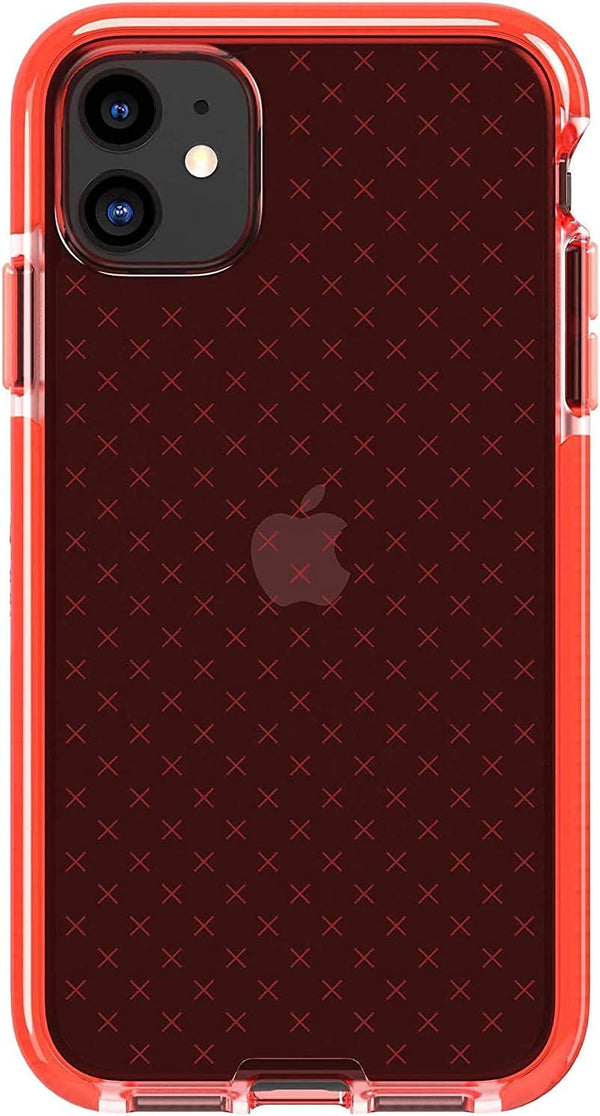 tech21 Evo Check Phone Case for Apple iPhone 11, 12 ft. Drop Protection, Coral