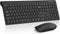 Wireless Keyboard and Mouse Combo, Silent Full-Size Computer Keyboard with Calculator Button, 2400 DPI Mouse, Slim USB