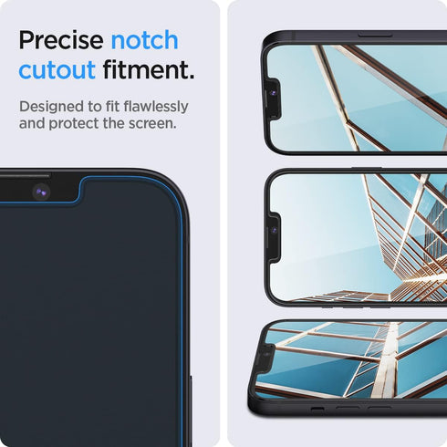 Spigen GlasTR EZ FIT Tempered Glass Screen Protector for iPhone 13 Mini - Case Friendly, 2 Pack