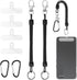 DOPENSPI 2 Pcs Phone Lanyard Tether,Anti Theft Phone Strap Cell Phones with 2