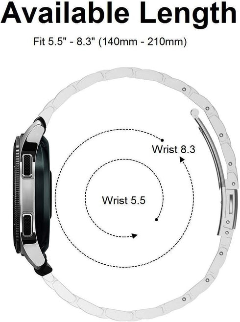 iiteeology Compatible Samsung Galaxy Watch Bands 46mm, Galaxy Watch 3 Bands 45mm, Stainless Steel