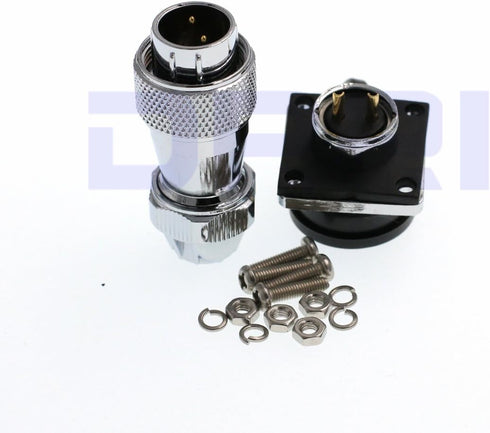 DRRI WS16 f16mm 2pin 3pin 4pin 5pin 6pin 7pin 9pin Metal Square Flange Panel Mount Aviation Cable Connector