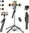 YUANRAN Metal Selfie Stick Tripod for iPhone with Light,70 inch Cellphone Selfiestick with