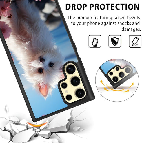 Samsung Galaxy S24 Ultra 5PCS Phone Case - Soft Anti-Slip Rubber & Printable Aluminum, Slim Fit, Custom DIY, Black.