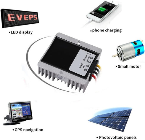 DC DC Converter 48V to 12V - Power Source Voltage Step Down Converter 10A 120W