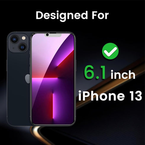 3 Pack Privacy Screen Protector for iPhone 13 6.1 Inch with 3 Pack Camera Lens Protector, Anti Spy Tempered Glass Film, Anti-Scratch, Touch Sensitive, Bubble Free, Case Friendly