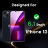 3 Pack Privacy Screen Protector for iPhone 13 6.1 Inch with 3 Pack Camera Lens Protector, Anti Spy Tempered Glass Film, Anti-Scratch, Touch Sensitive, Bubble Free, Case Friendly