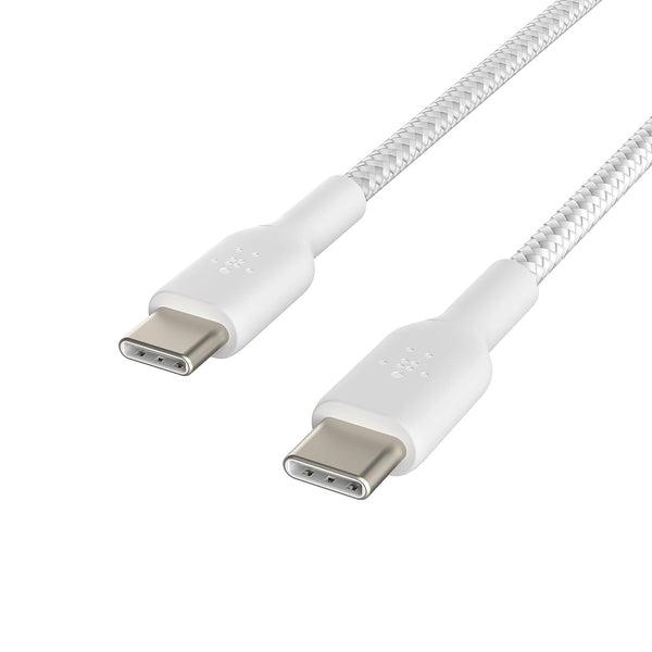 Belkin BoostCharge 1M USB-C to USB-C Cable for iPhone 15, Galaxy S23, Pixel 7, iPad Pro & More - White