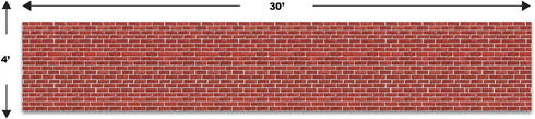 Brick Wall Backdrop Party Accessory