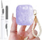 Olytop Cute Glitter Airpods 2nd/1st Generation Case with Cleaner Pen, Shell Pattern Cover with Pearl Keychain
