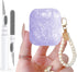 Olytop Cute Glitter Airpods 2nd/1st Generation Case with Cleaner Pen, Shell Pattern Cover with Pearl Keychain