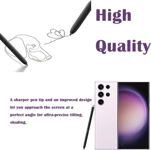 Galaxy S23 Ultra S Pen with Bluetooth, Samsung Galaxy S23 Ultra All Versions, Purple Stylus Pen