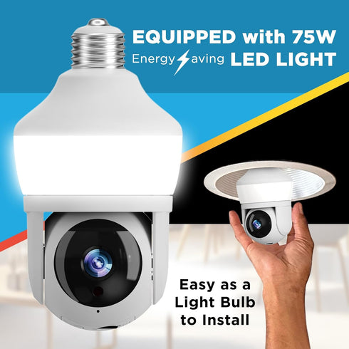 Pro Security Camera with 80 Watt LED Light, Two Way Talk, HD Video WiFi Smart Camera for Indoor Outdoor