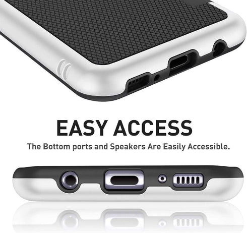 Jeylly Galaxy S8 Case with 2 Pack HD Soft Screen Protector, Ultra Slim One-Piece Anti-Slip Rugged Soft TPU Bumper