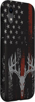 iPhone XR American Flag Whitetail Deer Buck Hunting USA FLAG Hunter Case