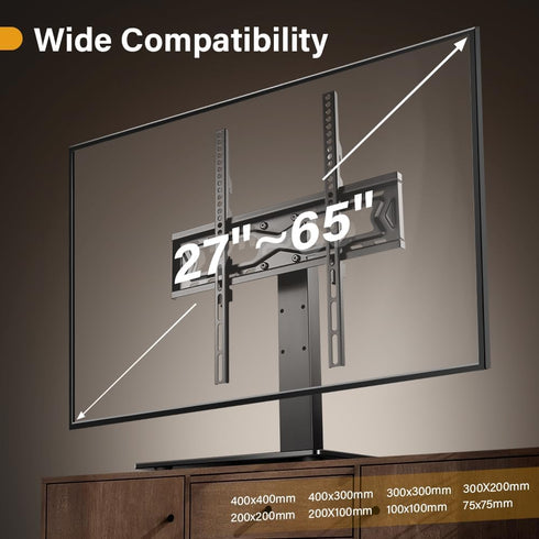 WKWKER 27-65 inch 30 400x400mm Universal TV Stand for LED LCD TV Swivel Table Top Television Stand with Degree Height