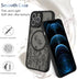 AIGOMARA Magnetic Case for iPhone 12 Pro Max, Cute Black Flower Floral Case for Women Girls, Soft TPU Bumper