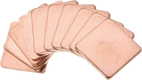 uxcell Flat IC Chipset Thermal Copper Heatsink for CPU GPU 20 x 20 x 1.5mm, 10pcs