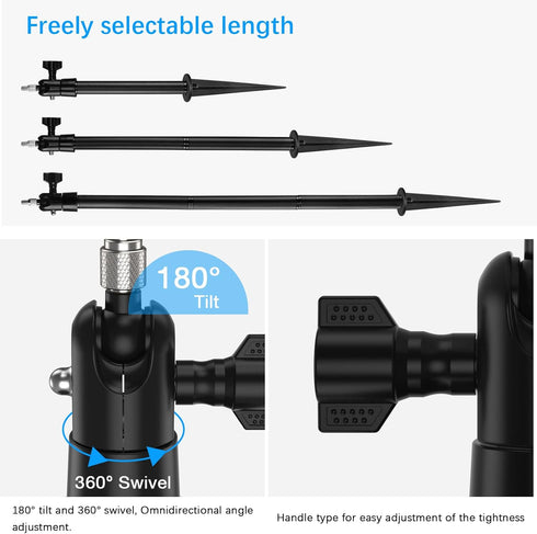 HOLACA Spike Pole Mount Ground Stake for SimpliSafe Outdoor Camera, Weatherproof Silicone Skin, Soft Ground Bracket Only