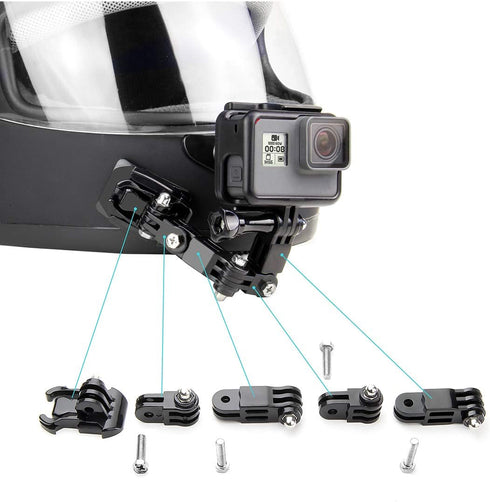 SOONSUN 13 12 11 10 9 8 7 6 5 4 Motorcycle Helmet Chin Mount Kits for GoPro Hero Hero Session, AKASO, SJCAM, Osmo
