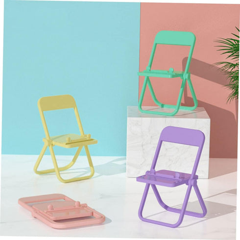 NUOBESTY 4.33X2.55X2.16In Cute Cartoon Mini Chair Mobile Phone Stand for Desk Stable Simple Holder for Easy Viewing