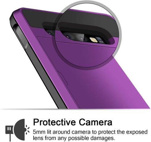 Vofolen Cover for Galaxy S10e Case, Wallet Card Holder, Anti-Scratch Dual Layer Protective Hard Shell