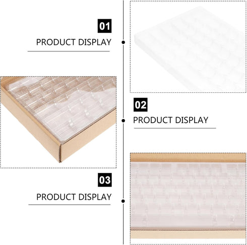 SOLUSTRE Keycap Storage Box, Transparent Mechanical Keyboard Divided Holder for Keycaps, Gaming Keyboard Box