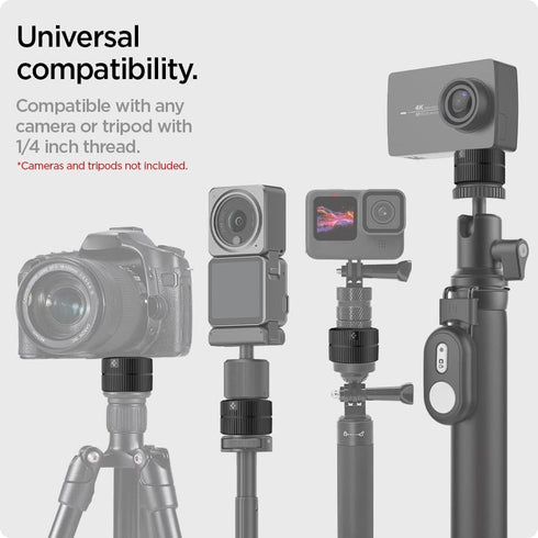 Spigen Camera Adapter Mount for AirTag, Compatible with Nikon DSLR, Canon DSLR, GoPro Hero Series, DJI Pocket