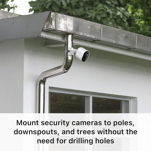 Holicfun No-Drill Outdoor Security Camera Pole Mount, Compatible with Ring, Blink, Eufy, Wyze, Arlo, Google Nest,