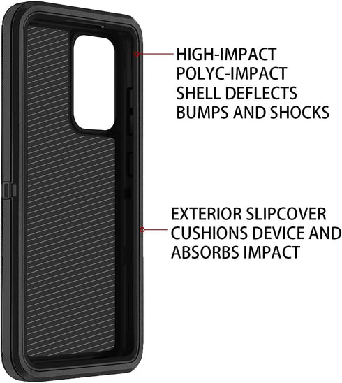 for Samsung Galaxy A52 5G Case, Shockproof Dust/Drop Proof 3-Layer Full Body Protection Rugged Heavy Duty Cover