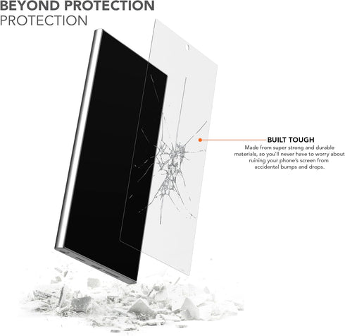 Rokform Galaxy S24 Ultra Screen Protector, Active Touch, Shatter Proof, 2 Pack Clear Tempered Glass