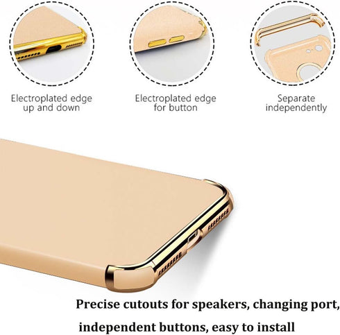 Compatible iPhone 8 Plus Case, Ultra Slim Flexible Matte Cover (Gold)