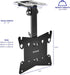VIVO Black Manual Flip Down Mount, Folding Pitched Roof Ceiling Mount for Flat TV & Monitors 17" to 37"