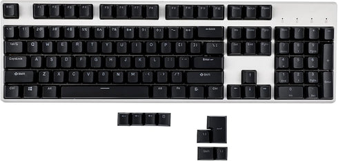 Black White Cherry Profile PBT Double Shot 104 108 ANSI ISO Top Print Shine Through Translucent Backlit Keycap for MX