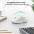 TECKNET Wireless Mouse, 2.4G USB Computer Mouse, 6-Level Adjustable 4800 DPI, Ergonomic Grips, 6 Buttons - White